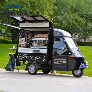 ONLYWE Street Mobile APE Food Truck Acheter Piaggio Ape Espresso Remorque Chariot à café en stock Livraison rapide Vente en gros Meilleur <span class=keywords><strong>prix</strong></span> - Product Image 4