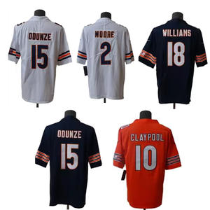 قمصان كرة القدم الأمريكية لفريق شيكاغو بالجملة، قابلة للتنفس بأكمام قصيرة باللون الكحلي # 15 قميص كرة قدم روم أودونزي ويليامز - Product Image 1