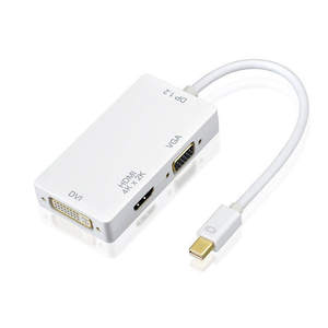 Adaptateur <span class=keywords><strong>Mini</strong></span> <span class=keywords><strong>DisplayPort</strong></span> vers HDTV VGA DVI pour iMac MacBook Pro Mac <span class=keywords><strong>Mini</strong></span>, sortie triple écran, connexion 3 en 1, station d'accueil - Product Image 1