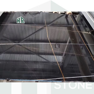 بلاط أرضيات ذهبي أسود من HDSTONE Sahara Nero <span class=keywords><strong>Onyx</strong></span> من Lauren ، حجر طبيعي مصقول مع عروق ذهبية للفنادق - Product Image 6