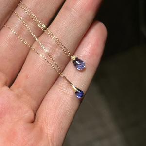 S925 Pure <b>Silver</b> Fine Pendant & Charm Exquisite Desolate Glacier Blue Diamond <b>Heart</b> <b>Necklace</b> <b>with</b> Light Luxury Daily Chain - Product Image 2