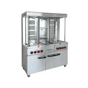 Máquina rotativa de Gas para doner kebab shawarma, equipo de barbacoa para restaurante, uso comercial