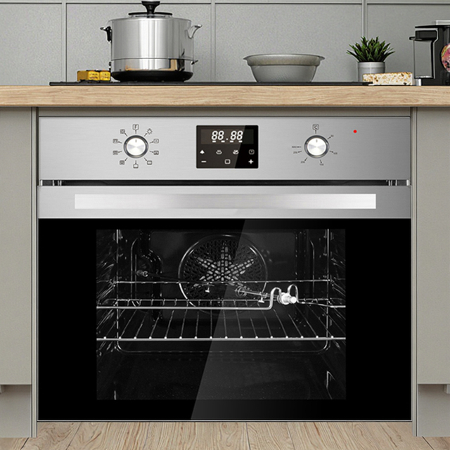 High Quality Wholesale Price Built-In Oven 56L Cavity Customization Metal Knobs Recessed Convection Oven for Pizza Cake