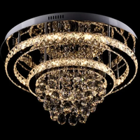 Vente en gros d'appartement Décoration personnalisée pour intérieur de maison Salon élégant Chambre à coucher Plafonnier moderne en cristal LED