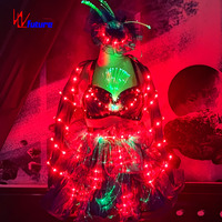 Robe de bal avec lumières LED pour performance sur scène Robe à LED bleue, verte, rouge à vendre, robes de danse chaudes et sexy pour club