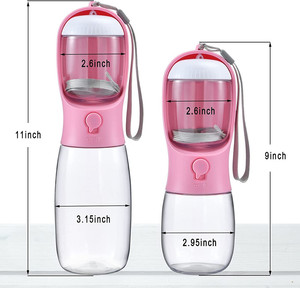 Dispensador Automático <span class=keywords><strong>de</strong></span> <span class=keywords><strong>Agua</strong></span> para Perros <span class=keywords><strong>de</strong></span> Plástico con Contenedor <span class=keywords><strong>de</strong></span> Comida Desmontable, Portátil para Exteriores - Product Image 2