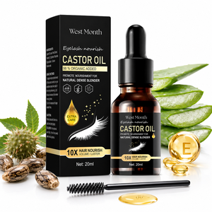 Mascara all'Olio di Ricino West Month Volumizzante Allungante e Incurvante per Donne, Trucco Quotidiano, Vendita all'Ingrosso, Etichetta Privata OEM - Product Image 1