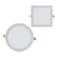 Panneau LED carré ou rond, 1 pièce, 2x2, 600x600, 1000x1000, 18W, à cadre plat, éclairage d'intérieur