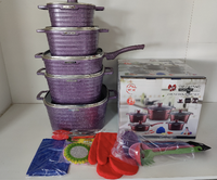 Ensemble de casseroles et poêles Cook Dinnerware 21 pièces avec 10 pièces d'ustensiles de cuisine, nouvelle arrivée, utilisation domestique, ensemble d'ustensiles de cuisine de cuisine