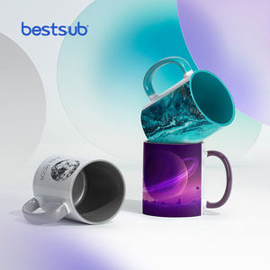 Vendita all'ingrosso spazi di sublimazione personalizzati in ceramica 11oz maniglia interna stampa foto tazza da caffè a colori - Product Image 2