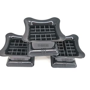Cendrier en plastique 90x90x60mm carré noir pour usage intérieur et extérieur - Product Image 4