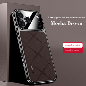 Funda para iPhone 17 Pro Max, Electrochapada, de Cuero Vegano de Lujo, con Cobertura Total, Resistente a Golpes y Huellas Dactilares - Product Image 4