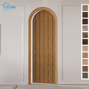 Puertas interiores modernas de <span class=keywords><strong>Villa</strong></span> de lujo francesa Europea 35dB <span class=keywords><strong>puerta</strong></span> interior de madera redondeada puertas interiores de madera insonorizadas con arco - Product Image 4