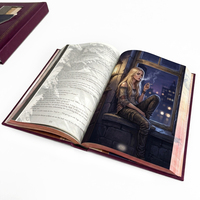 Impression de livres en couleur avec couverture en velours, dorure à chaud et bords décorés, service d'impression de livres à couverture rigide personnalisée