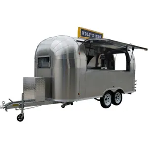 2024 camion di cibo in acciaio inox Airstream completamente attrezzato camion di cibo nuova zelanda Australia Mobile Food Truck