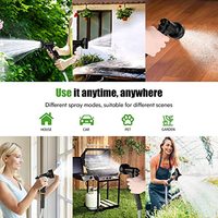 Tuyau d'arrosage en métal 100 pieds, tuyau d'eau robuste en acier inoxydable avec buse à 10 fonctions, sans enchevêtrement et sans pli, résistant et flexible