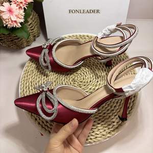 Sandali in sandalo Mujer Color <span class=keywords><strong>bordeaux</strong></span> personalizzati da 8CM/11CM - Product Image 2