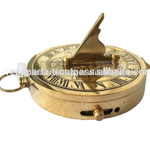 Brújula Náutica de latón Reloj de sol Metal fundido a mano Decoración para el hogar Regalo para cada ocasión - Product Image 1