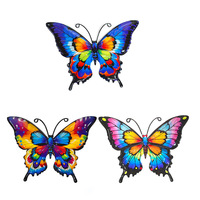 Décoration murale en fer forgé de style européen en forme de papillon pour salon, chambre à coucher, salle à manger, véranda, terrasse, bar