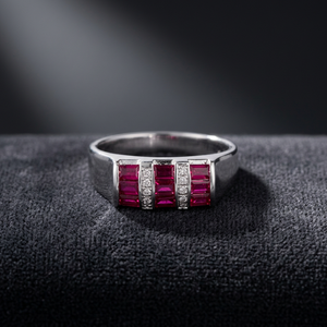Bague classique pour enfants en argent sterling plaqué or 18 carats avec tourmaline rose et boucles d'oreilles en pierres précieuses faites à la main - Product Image 2