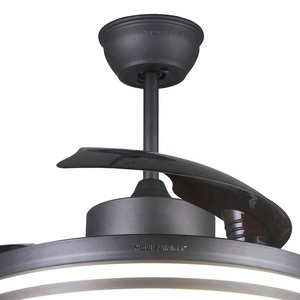 エコ目に見えない隠しブレードventilador de techoリトラクティルセルファン天井ランプ埋め込み式LED天井ファン