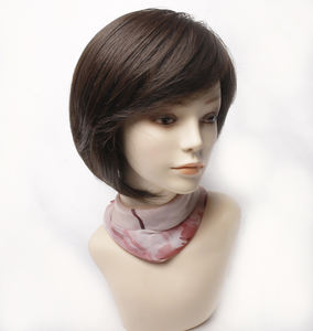 Memory Cap Hand Tied Body Wave Bob Human Mix Natural Black Brown Monofilament Lightweight Breathable Summer - Product Image 4