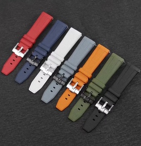 Bracelets de montre en caoutchouc fluoré et silicone à dégagement rapide 22 mm avec logo personnalisé OEM – Souples et respirants – Fabrication de bracelets de montre en caoutchouc FKM - Product Image 1