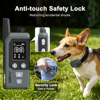2600FT Hundetrainingshalsband IPX7 Wasserdicht für 2 Hunde LCD-Fernbedienung Piepton Vibration Schock Sprachintercom 300-500m Elektrischer Zaun