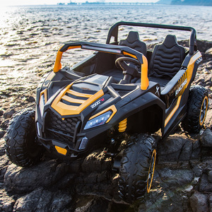 Xe điện trẻ em 24V, xe tải <span class=keywords><strong>2</strong></span> chỗ ngồi chạy bằng pin với ghế rộng 25 inch, hệ thống treo lò xo, có nhạc, điều khiển từ xa - Product Image 4