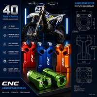 Rehausseur de guidon CNC en aluminium 7075 pour moto, support de guidon personnalisé, usinage OEM pour pièces de course de motocross, dessin requis