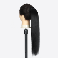 Extensions de queue de cheval en cheveux humains de qualité supérieure, cheveux Remy européens, mèches blondes, à enrouler, postiche queue de cheval détachable
