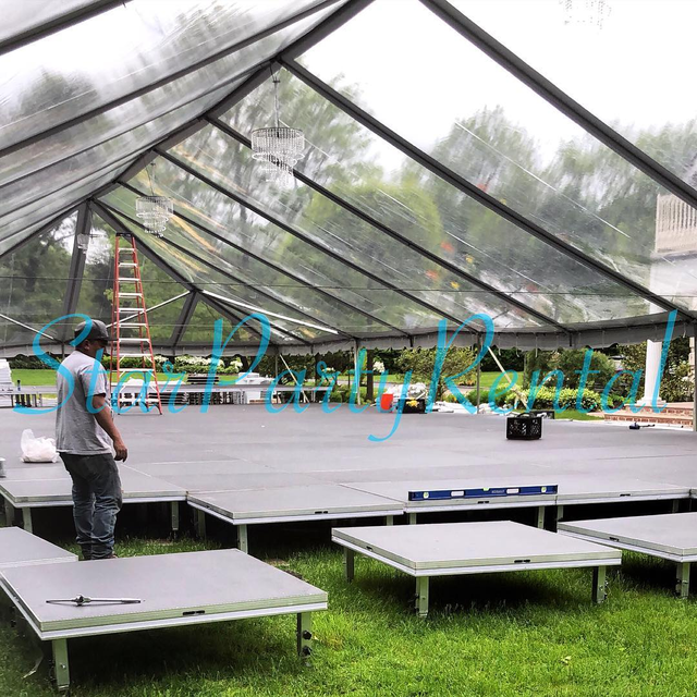 4x4ft 4x8ft Fast Assemble Waterproof Aluminum Alloy Modular Stage Platform Portable Height Adjustable