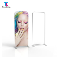 Support de bannière d'impression double face en aluminium Tian Lang TL-A25 10x8ft, nouveau design en tissu tendu pour affichage photo et stands de salons professionnels