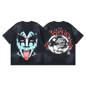 T-shirts décontractés d'été pour hommes en coton pur imprimés avec la série <span class=keywords><strong>Hell</strong></span> and Star NFC, tendance et de haute qualité - Product Image 4