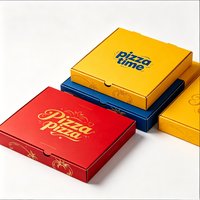 Boîte à pizza en carton ondulé de qualité alimentaire, imprimée sur mesure, résistante à la graisse, pour les restaurants, la vente à emporter, la restauration rapide, en gros