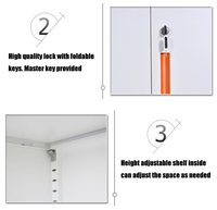 Armoire de rangement de documents en acier OEM de bonne qualité, verrouillable, avec étagères réglables, 2 portes, pour bureau - Promotion