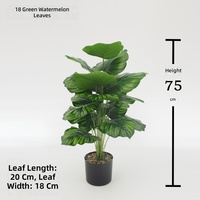 Plantes Artificielles 18 Têtes Aglaonema Style Nordique Bonsaï Décoratif Plastique Feuilles Réalistes Haute Simulation Intérieur Vente en Gros