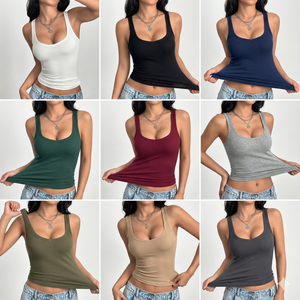 Nueva Llegada, Top Corto Blanco de Verano para Mujer, Tejido Acanalado, Económico, Sexy, Sin Mangas, Camisola Básica para Uso Diario - Product Image 2