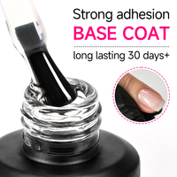 RONIKI Gel de Base pour Ongles Longue Durée UV LED, Couche de Base Imperméable, Bonne Adhérence, Fournitures de Manucure et Nail Art