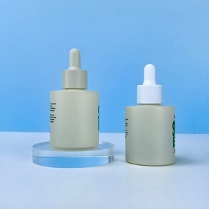 Luxury 1 Oz Custom <b>Empty</b> Essential Oil Packaging 30Ml Round Thick Cosmetic Face Serum Glass Dropper <b>Bottle</b> - Product Image 2