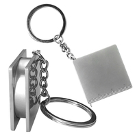 Aanpasbare sublimatie meetlint cadeau met aangepaste laserprint logo 1,3 meter, draagbare metalen meetlint sleutelhanger