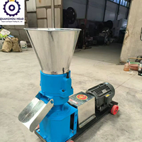 Machine à granulés électriques HD pour aliments secs et humides pour poulets, canards, poissons - Production élevée de 200 kg/h, traitement d'aliments pour bétail, 220V/380V, garantie 1 an