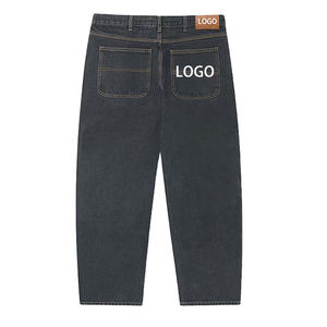 custom logo Latest Designer <b>Jeans</b> Men Custom Logo Embroidery Men <b>Jeans</b> Pants Fashion Casual Men's <b>Jeans</b> High Quality - Product Image 2