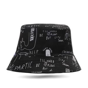 Sombrero de Pescador Flying Model F, Nuevo Modelo de Verano, Reversible, con Letras y Grafitis, Protección Solar para las Cuatro Estaciones, para Hombre y Mujer - Product Image 4