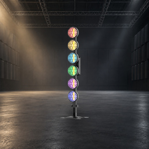 ไฟ LED Wash Light 200W มุมลำแสง 120 องศา 6x50W Golden COB 168x0.5W RGB สำหรับงานอีเว้นท์ - Product Image 4