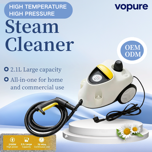 Limpiadora a Vapor de Alta Presión con Cepillo Giratorio de 360°, Calentamiento Rápido en 8 Minutos, Vaporizador con Recipiente para Pisos de Madera, Alfombras y Juntas - Product Image 1