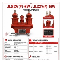 Transformateur combiné CT/VT 10 kV JLSZV(F)-10W 200/5A classe 0,2S pour le choix de projets de comptage extérieur