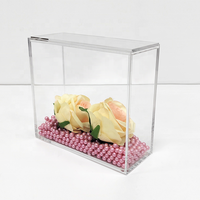 Boîte de rangement empilable en acrylique transparente personnalisée de haute qualité, boîtes en acrylique avec couvercle coulissant