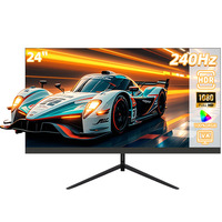 Monitor de PC para Oficina R&E Eye Care de 24 Pulgadas IPS 240Hz 1ms Curvo Anti Luz Azul Sin Parpadeo Sin Marco 120% SRGB