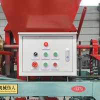 Machine automatique de fabrication de blocs de béton WanJun 4-35C avec réducteur, trémie à chaîne et vibration de moule